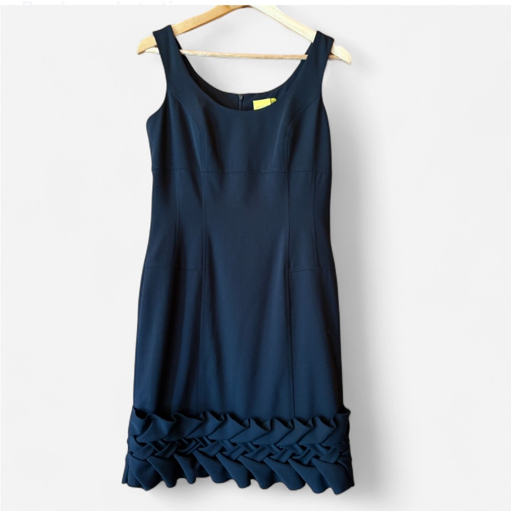 AYSHA Chic Black Sleeveless Mini Dress with Ruffle Bottom